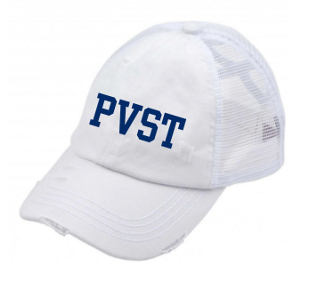 PVST Ladies Distressed Ponytail Hat