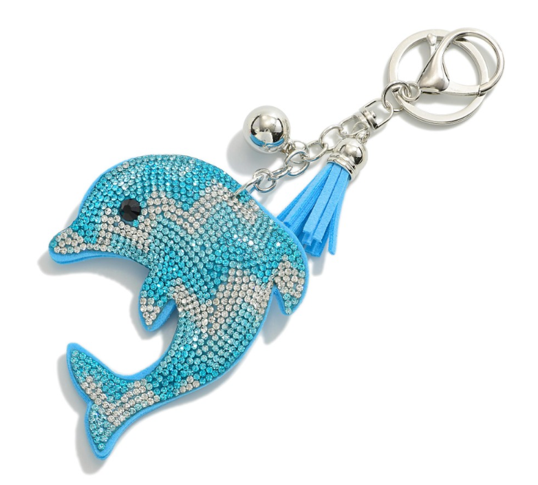 Dolphin Sparkly Keychain