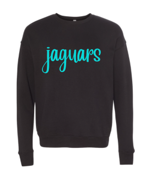 Jaguars Cursive Puff  Design Luxe Sweatshirts