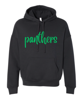Panthers Cursive Puff  Design Luxe Sweatshirts