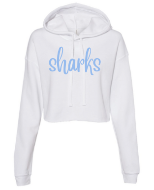 Sharks Cursive Puff  Design Luxe Sweatshirts