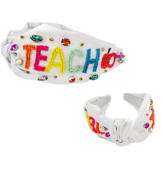 Teacher Seed Bead Headband