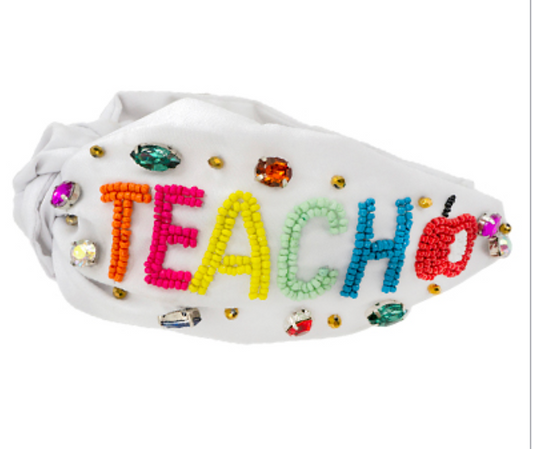 Teacher Seed Bead Headband