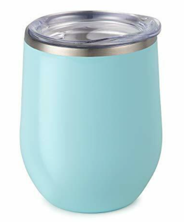 Stainless Steel Wine Tumbler with Lid and Straw