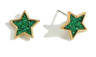 Glitter Star Stud Earrings