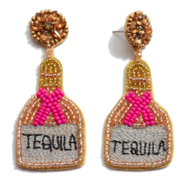 Tequila Seed Bead Statement Earrings