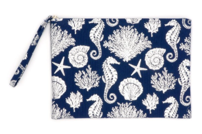 Under the Sea Zipper Pouch with Wrist Strap