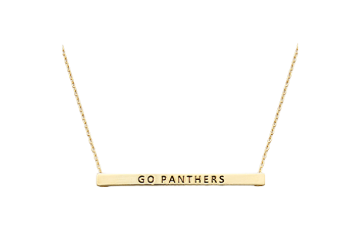 Nease Go Panthers Gold Bar Necklace