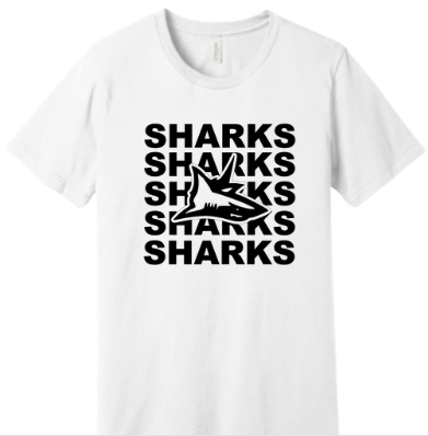 PVHS Sharks on Repeat Shirt and Tank