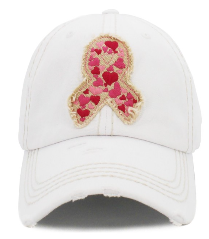 Embroidered Breast Cancer Awareness Ladies Hat