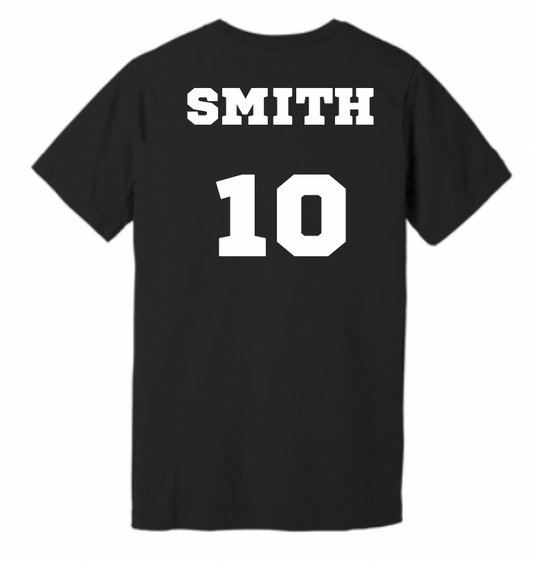 Name and Player Number Custom Shirt Back