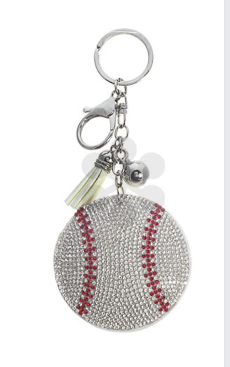 Baseball Sparkle Keychain
