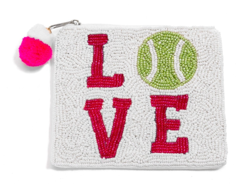 Tennis Love Beaded Pouch